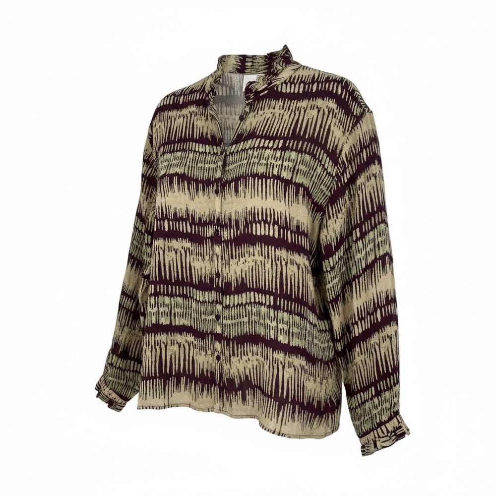 Ba&Sh Amore Abstract Button-Up Shirt Size 3 /L - Picture 5 of 12